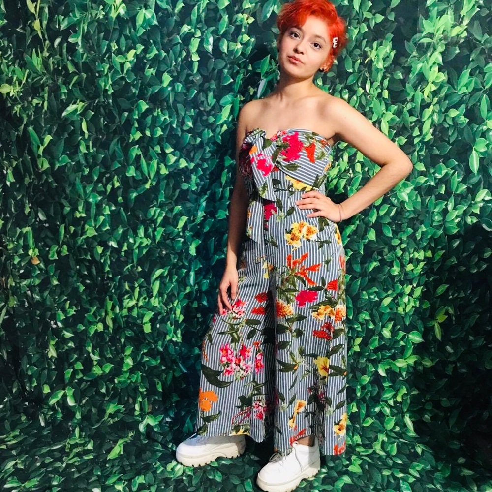 Floral Strapless Jumpsuit